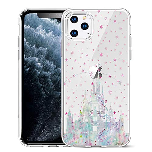 Product Cover Unov Case Clear with Design for iPhone 11 Pro Max Case Slim Protective Soft TPU Bumper Embossed Pattern Cover 6.5 Inch (Watercolor Castle)