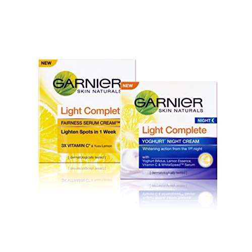 Product Cover Garnier Skin Naturals Light Complete Serum Cream & Night Cream, 85 g (Pack of 2)