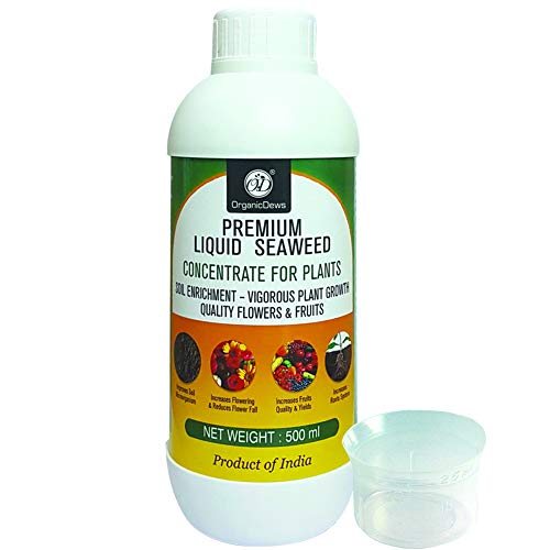 Product Cover OrganicDews Liquid Seaweed Concentrate for Plants 500 ml with Measuring Cup 25 ml