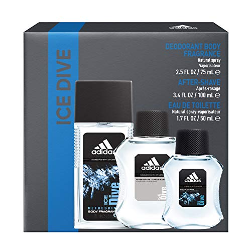 Product Cover Adidas, Ice Dive, Men's 3 Piece gift set with 1.7 Oz EDT, Total Retail Value $30.00