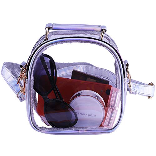 Product Cover Y&R Direct Clear Purses and Handbags Clear Crossbody Bag Clear Clutch Large 6.88x6.88x2.75in
