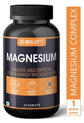 Product Cover Boldfit Magnesium Complex 824mg Supplement with Magnesium Glycinate, Magnesium Citrate, Magnesium Oxide - 60 Veg tablets