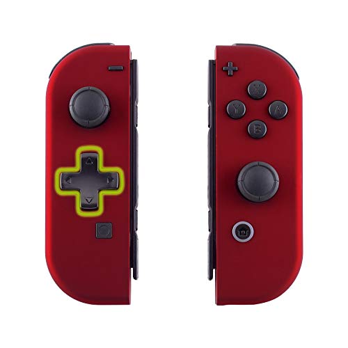 Product Cover eXtremeRate Soft Touch Red Joycon Handheld Controller Housing (D-Pad Version) with Full Set Buttons, DIY Replacement Shell Case for Nintendo Switch Joy-Con - Console Shell NOT Included