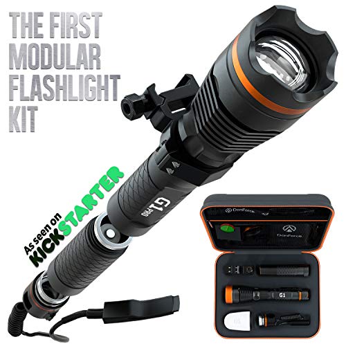 Product Cover DanForce G1 pro rechargeable Flashlight -worldwide patent, most founded flash lights on Kickstarter, 1080 high power lumens, with Holster, Weapon Mount, Remote Switch.7 different configurations.