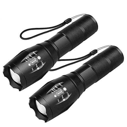 Product Cover HARMONIC LED Tactical Flashlight, Super Bright Flashlights with 5 Modes, Zoomable, IP65 Water Resistant Handheld Light Powerful Camping Outdoor Emergency Everyday Flashlights (2 Pack)