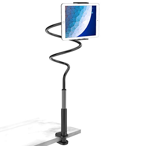 Product Cover Tryone Gooseneck Tablet Stand - Tablet Mount Holder Compatible with iPad iPhone Series/Nintendo Switch/Samsung Galaxy Tabs/Amazon Kindle Fire HD and More, 37.3in Overall Length