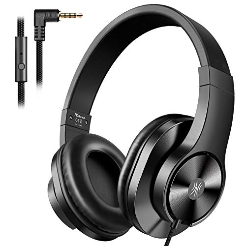 Product Cover OneOdio Over Ear Headphones with Carry Pouch, Stereo Bass Wired Headphone with Mic for PC Tablet Ipad Cell Phones MP3, Adjustable Headset fit Tangle Free Cord with 3.5mm Jack