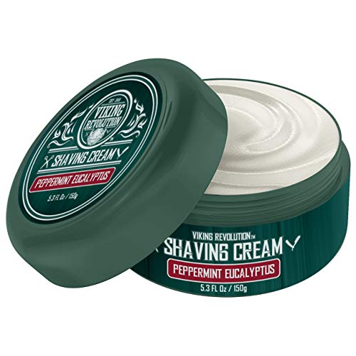 Product Cover Luxury Shaving Cream Peppermint & Eucalyptus Scent - Soft, Smooth & Silky Shaving Soap - Rich Lather for the Smoothest Shave - 5.3oz