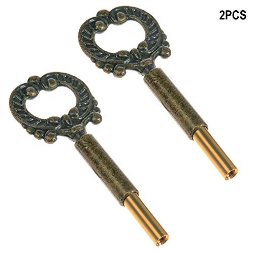 Product Cover ECUDIS Pack of 2 Lamp Keys Socket Turn Keys Replacement Switch Knobs, Brass Finish