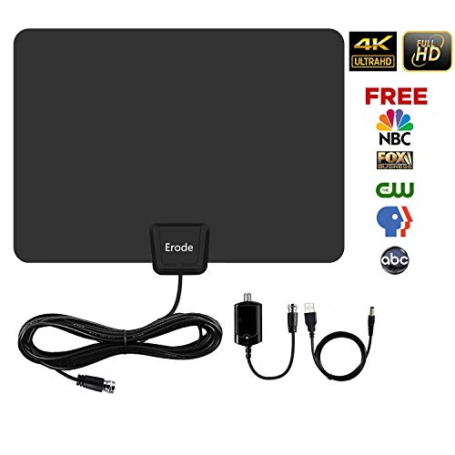 Product Cover [2019 Newest]Amplified HD Digital TV Antenna up to 95 Miles Range - Indoor HDTV antenna with Powerful Signal Booster,Long Coax Cable,Support 4K 1080P UHF VHF Freeview HDTV Channels for All Indoor TVs