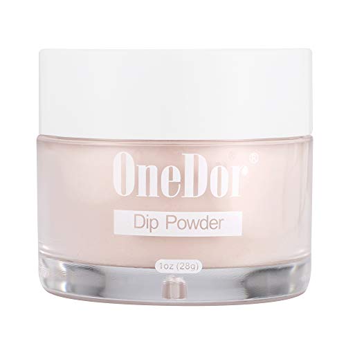 Product Cover OneDor Nail Dip Dipping Powder - Acrylic Color Pigment Powders Pro Collection System, 1 Oz. (07 - Nude Pink)