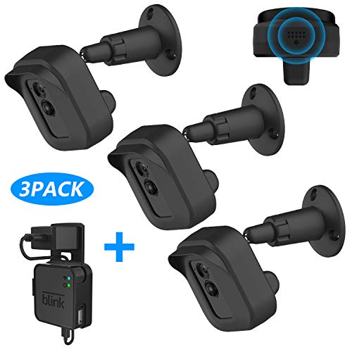 Product Cover Blink XT2 Wall Mount Bracket, [3 Pack] Full Weather Proof Housing/ [1 Pack] Mount with Blink Sync Module Outlet Mount for Blink XT/ XT2 Indoor Outdoor Home Security Camera System (Black)