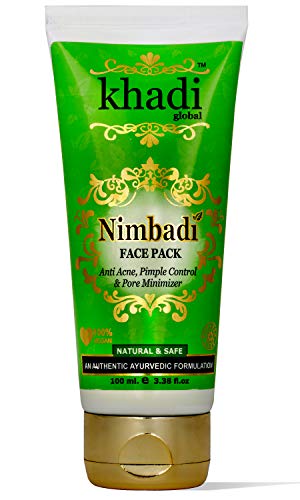 Product Cover Khadi Global Natural Nimbadi Face Pack with Tulsi, Neem, Kaolin and Bentonite Clay for Acne Pimple Control and Pore Minimizing