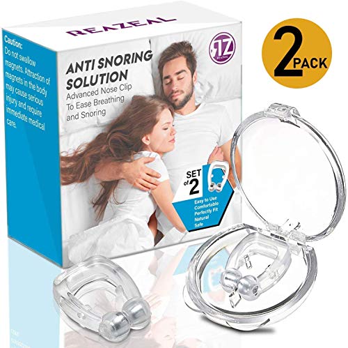 Product Cover Latest Anti snoring Device Silicone Magnetic Anti Snore Nose Clip Effective-Easy Stop Snoring Solution Professional Sleeping Aid Relieve Snore for Men Women (2 pcs)
