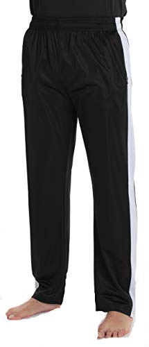 Product Cover At The Buzzer Mens Athletic Tricot Track Pants 54952-BLK-L Black