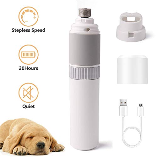 Product Cover NEW YOUNG Dog Nail Grinder,Rechargeable Electric Painless Pet Nail Trimmer,Dog Paw Trimmer for Small Medium Large Dogs and Cats - 20h Working Time,Low Noise