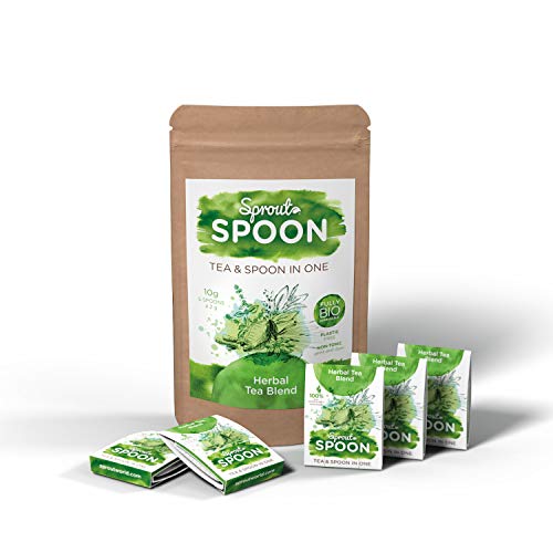 Product Cover Sprout Spoon Herbal Tea Blend | Made from 100% eco-Friendly, Biodegradable and Plastic-Free Materials Tea Blends with No Added Artificial Flavors | 5-Pack