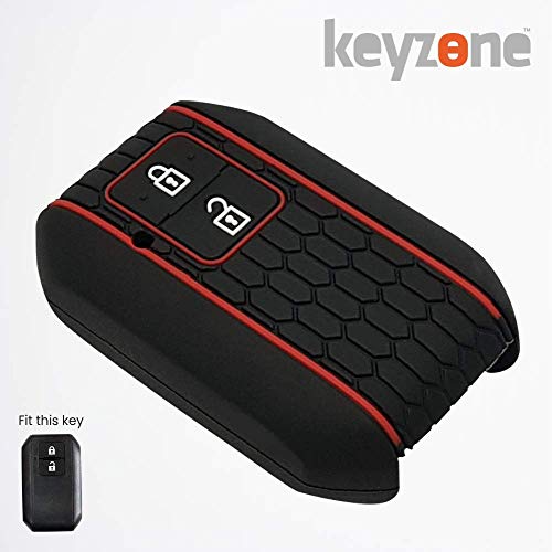 Product Cover Keycare® Silicone Key Cover for Suzuki XL6 2 Button Smart Key (Black)
