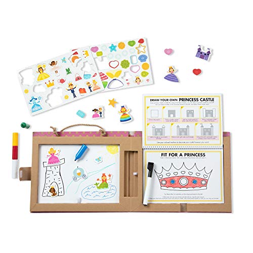 Product Cover Melissa & Doug Natural Play: Play, Draw, Create Reusable Drawing & Magnet Kit - Princesses (54 Magnets, 5 Dry-Erase Markers, Great Gift for Girls and Boys - Best for 3, 4, 5, 6, 7 and 8 Year Olds)