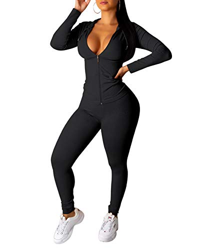 Product Cover Two Piece Tracksuit for Women Casual Long Sleeve Zip Hoodie Sweatshirt & Skinny Pants Yoga Workout Jogging Sets