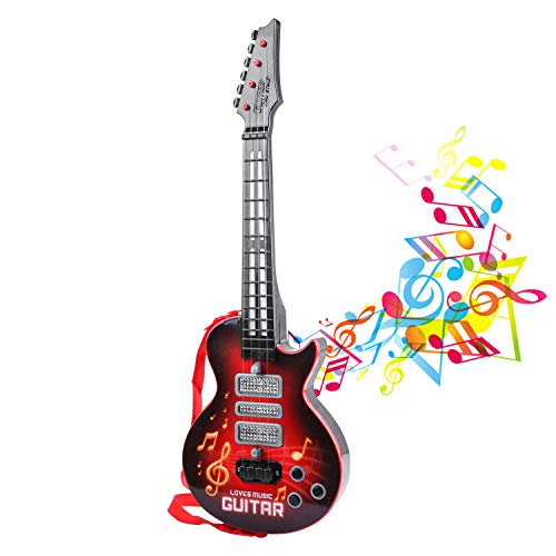 Product Cover M SANMERSEN Kids Guitar Electric Battery Operated Toy Guitar Musical Instruments Educational Toy for Beginner Boys Girls Toddlers
