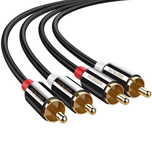 Product Cover 2RCA Male to 2 RCA Male Stereo Audio Cable Gold Plated for Home Theater, TV, Gaming Consoles, Hi-Fi Systems, 3.3Ft
