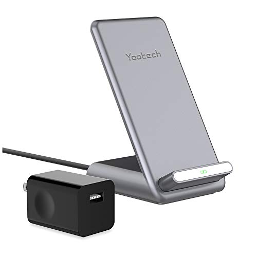 Product Cover Yootech 7.5W/10W/15W Fast Wireless Charger with Cooling Fan,7.5W Wireless Charging Stand with QC3.0 Adapter Compatible iPhone 11/11 Pro/11 Pro Max,15W LG V30/V35/G8,10W Galaxy S20/S10,Pixel 3/4XL