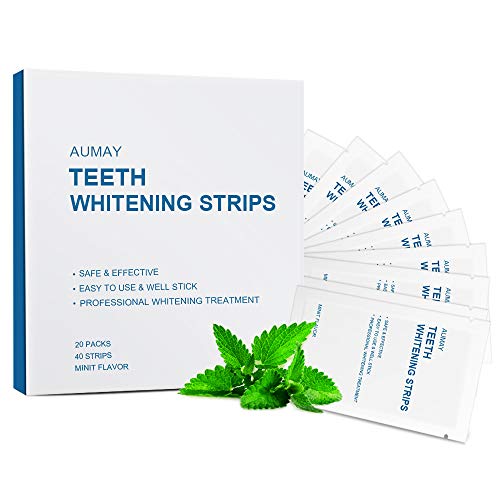 Product Cover Professional Teeth Whitening Strips- 40 Strips Pack, Whiten Your Teeth With 3D Dental Hydrogen Peroxide White Strips, Non-Slip Dry Strips, Removes Coffee, Tea & Tobacco Stains