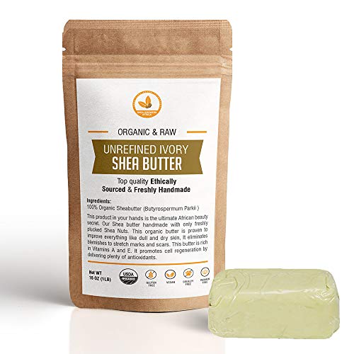 Product Cover African Shea Butter - Raw Organic Body Lotion (1lb, IVORY)
