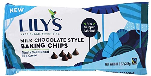 Product Cover Lily's - Stevia Sweetened Baking Chips 35% Cacao Milk Chocolate - 9 oz (Pack of 3)