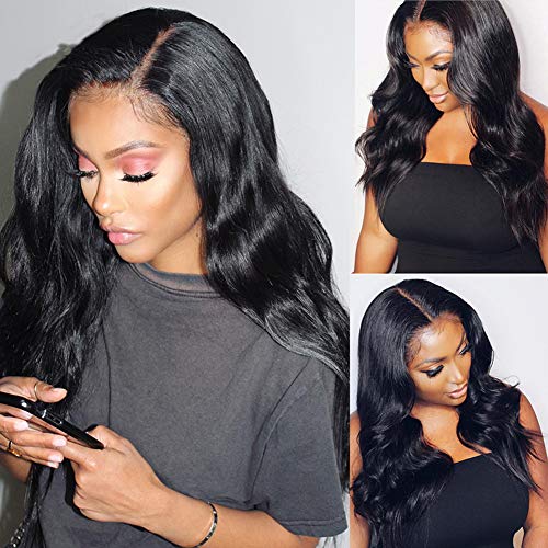 Product Cover Miss Flower Lace Front Human Hair Wigs for Black Women 13x6 9A Body Wave Lace Front Wigs Human Hair Pre Plucked With Baby Hair 14inch