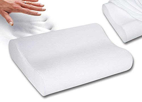 Product Cover Qualimate Memory Foam Cervical Contour Medical Pillow for Sleeping Orthopedic Pillows for Neck Back Pain