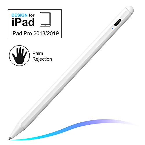 Product Cover Stylus Pen with Palm Rejection, FOJOJO Active Stylus Compatible with Apple iPad 7th Gen/iPad 6th Gen/iPad Pro 3rd Gen/iPad Mini 5th Gen/iPad Air 3rd Gen, Type-C Rechargeable Digital Pencil