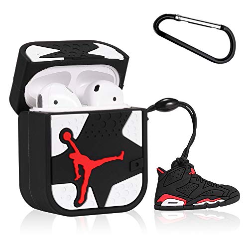 Product Cover Mulafnxal Compatible with Airpods 1&2 Case,Cute 3D Luxury Funny Cartoon Character Silicone Airpod Cover,Fun Cool Design Skin,Fashion Stylish Cases for Kids Teens Boys Men Air pods(White Flying Man)