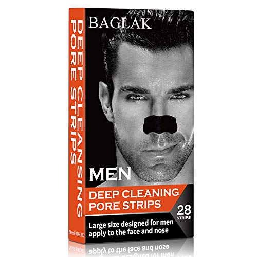 Product Cover BAGLAK Blackhead Remover Pore Strips , 28 Men Charcoal Nose Strips for Blackhead Removal Oily Skin