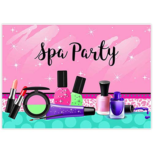 Product Cover Allenjoy 7x5ft Sparkle Spa Party Backdrop Colorful Make Up Teens Girls Princess Summer Holiday 1st First Sweet 16th Birthday Party Decorations Supplies Baby Shower Background Photo Favors Decor Banner