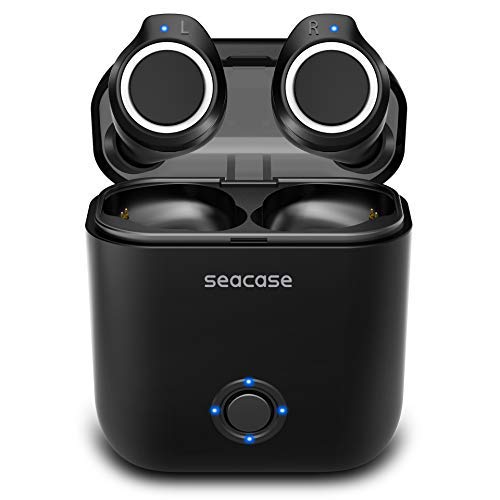 Product Cover Bluetooth Headphones,Seacase 5.0 True Wireless Earbuds Deep Bass Stereo Sound Bluetooth Earphones Mini in-Ear Binaural Call Headsets with Built-in Mic and Charging Case for iPhone and Android Phones