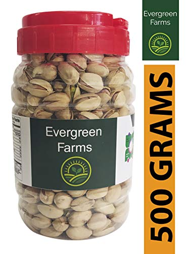Product Cover Evergreen Farms Fresh Californian Pistachios Pista in Pet Jar 500 Grams