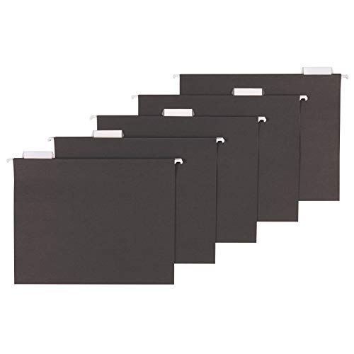 Product Cover AmazonBasics Hanging Folders, Letter Size, Black, 25 Per Box