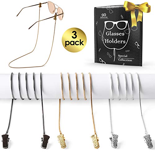 Product Cover Eyeglass Chains for Women - Metal Eyeglass Chains Cords Holders Around Neck - Eye Glasses Necklace String Holder Straps