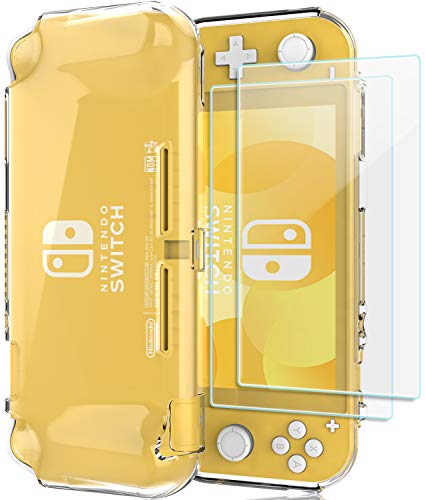Product Cover ProCase Nintendo Switch Lite Rubber Case, Slim Soft Shockproof TPU Cover Anti-Scratch Protective Case for Nintendo Switch Lite 2019 with 2 Pack Tempered Glass Screen Protectors -Clear