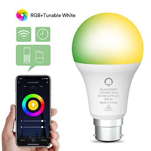 Product Cover iLintek Lumary 806Lm B22 Smart LED Bulb Wi-Fi Light with 16 Million Colors Compatible with Alexa and Google Assistant (RGB/Warm White/White , 9W)