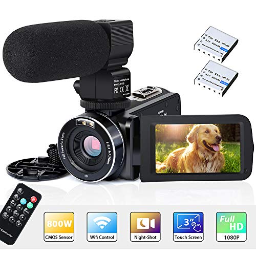 Product Cover Video Camera Camcorder WiFi IR Night Vision FHD 1080P 30FPS 26MP YouTube Vlogging Camera Recorder 3