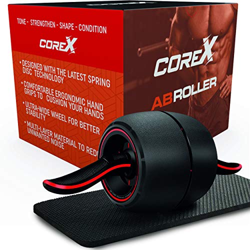 Product Cover Core-X Ab Roller Wheel | Ultimate core Strength Training Exercise for Your ABS | Workout at Home Work or Gym | Tone Your Core Body Muscles with AB Trainer Equipment Roller/Carver | Bonus Knee Mat