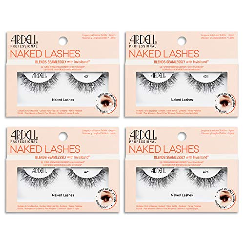 Product Cover Ardell False Lashes, Naked Lashes 421 with Invisiband, 4 pairs