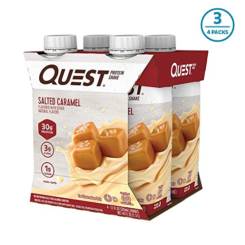 Product Cover Quest Nutrition Ready to Drink Salted Caramel Protein Shake, High Protein, Low Carb, Gluten Free, Keto Friendly, 12Count