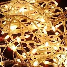 Product Cover 35FOOT Warm White Plastic Rice Lights Serial Bulbs Ladi Decoration Lighting for Diwali Christmas (45 Foot) -