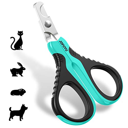 Product Cover JOFUYU Cat Nail Clippers - Professional Cat Nail Trimmer - Safe, Sharp Angled Blade Pet Nail Trimmer and Clippers - Non-Slip Handle Cat Nail Scissors - Cat Claw Clippers for Small Dogs and Cats