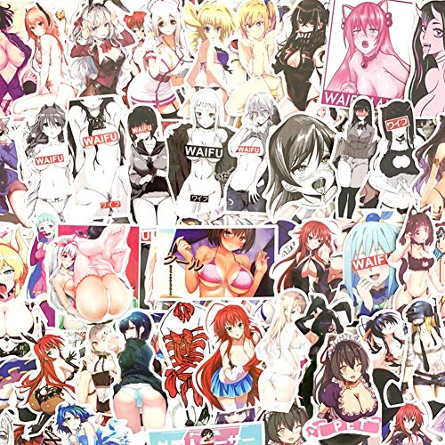 Product Cover Anime Sexy Girl Laptop Stickers for Adult, Cute Lady&Loli Water Bottle Travel Case Car Skateboard Motorcycle Bicycle Luggage Guitar Bike Decal (Bunny Girl) 100 Pcs