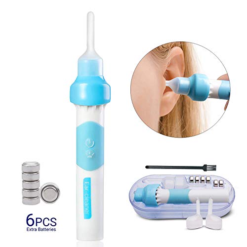 Product Cover Ear Wax Removal Kit - Electric Ear Cleaner Earwax Remover Tools Soft Silicone Automatic Ear Wax Removal Kits with LED Light Ear Vacuum Cleaner for Adults and Kids